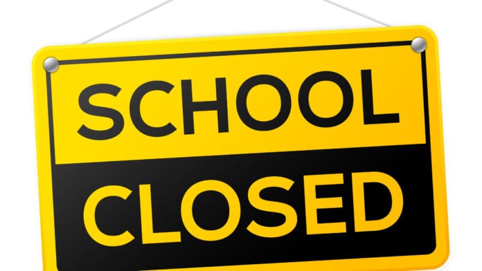 School Closed Sign