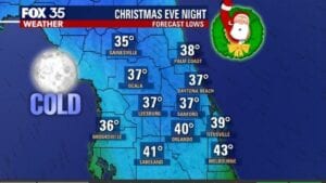 Meteorologia prevê o Natal mais frio dos últimos 25 anos na Flórida Central  - Revista Facebrasil
